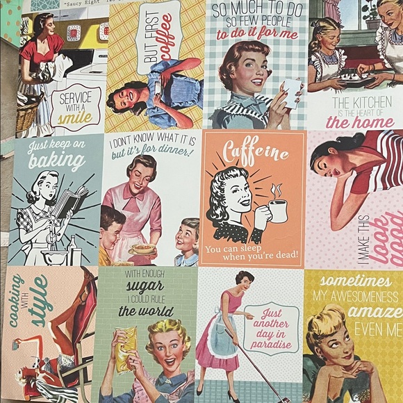 Retro Style Poster with Vintage Illustrations - Picture 1 of 1